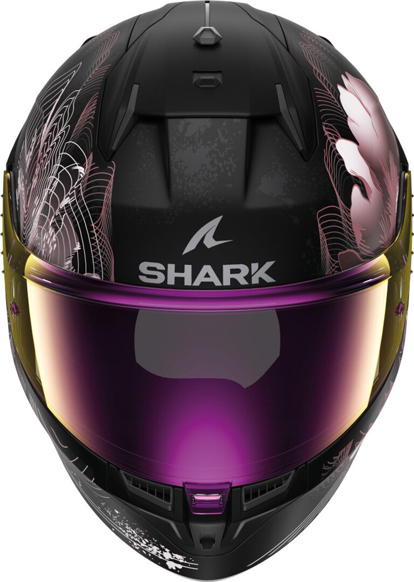 Shark D-Skwal 3 Mayfer Mat Zwart Roze Integraalhelm - Maat XS - Helm – foto 5
