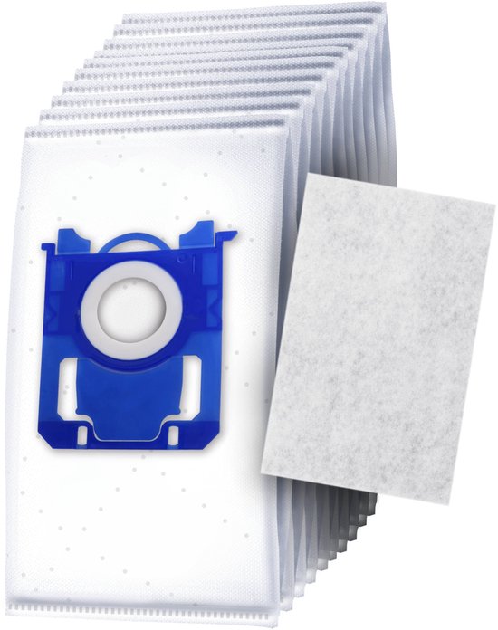 Dparts PH99 Sacs d' Sacs d'aspirateur - 10 pièces - Philips s-bag bags - fc8021/03, fc8021/05, fc8371, performer active, philips performer compact, powerlife - AEG gr201s, gr201sm, vx6 x force - PH86 - el117mn sac à poussière + 1 filtre