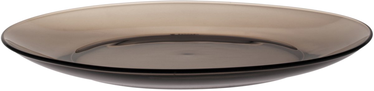 Duralex LYS SEPIA bruin ondiep bord 235 x 20 mm - set van 6 stuks.