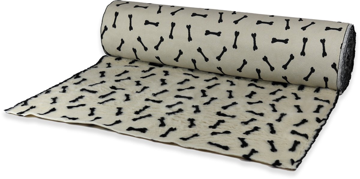 De-Tail Vetbed per strekkende meter 150 cm breed met botjes Beige