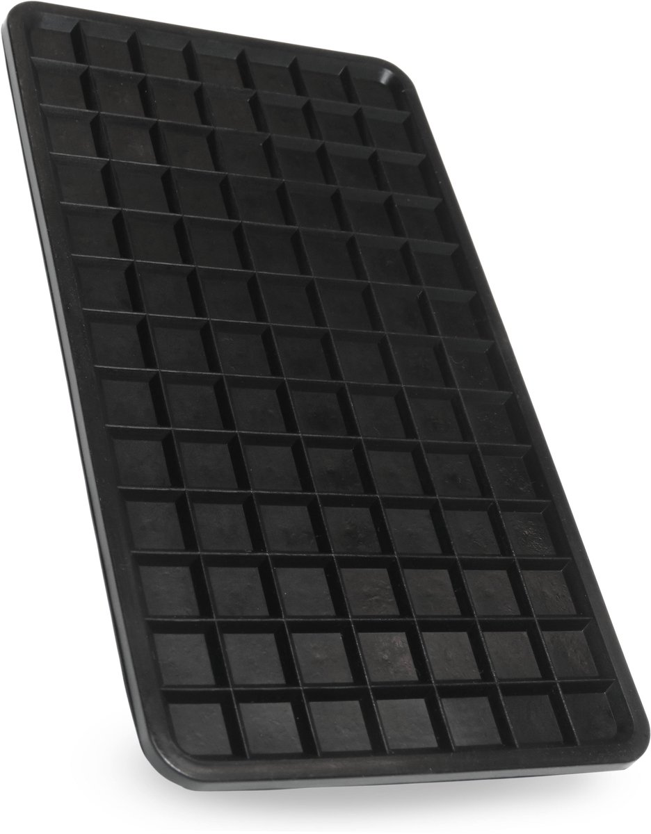 Dparts EPDM strijkijzer onderzetter - 23x13cm - zwart - universeel warmte isolerende plaat - strijkbout onderlegger mat