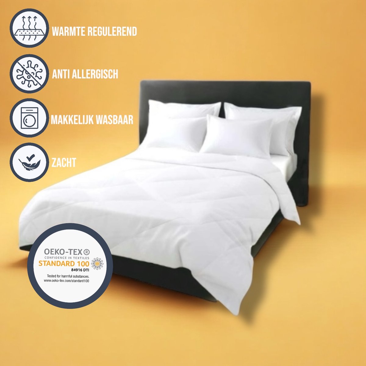 Bed Care Zomerdekbed - Lits - Jumeaux - 240x220 - Anti Allergisch - Zacht - Ademend - Luchtig