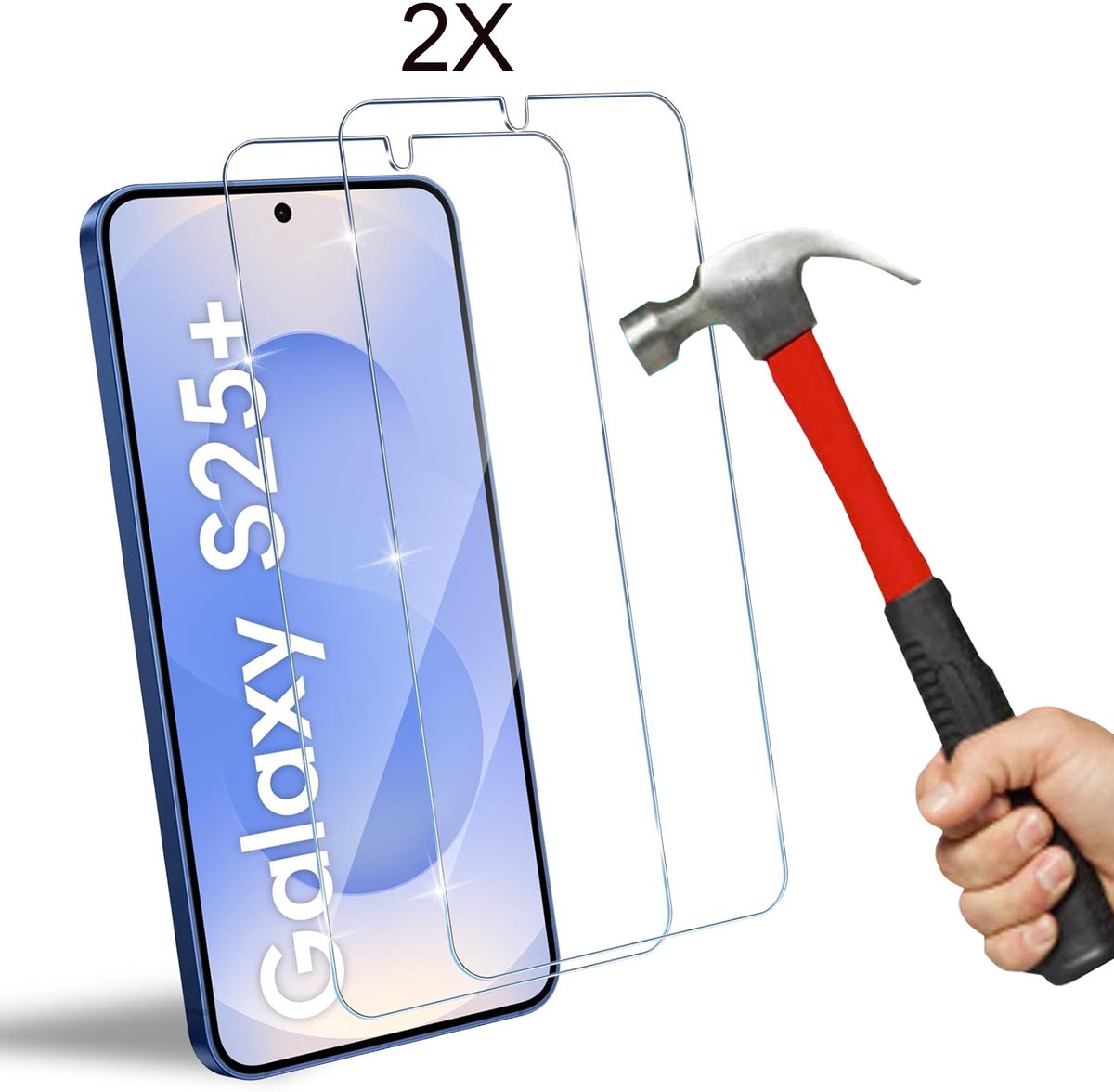 Geschikt voor Samsung Galaxy S25 Plus Screenprotector 2-Pack - Gehard Glas - Anti Shock & Krasbestendig - Epicmobile