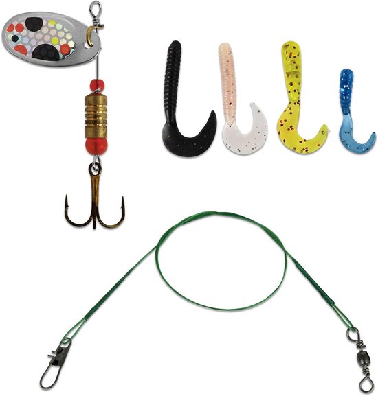 Set de pêche XQMax - Mallette de 115 pièces - Matériel de pêche - Leurres - La pêche - Flotteurs - Accessoires de vêtements pour bébé de pêche - Pour petits et grands