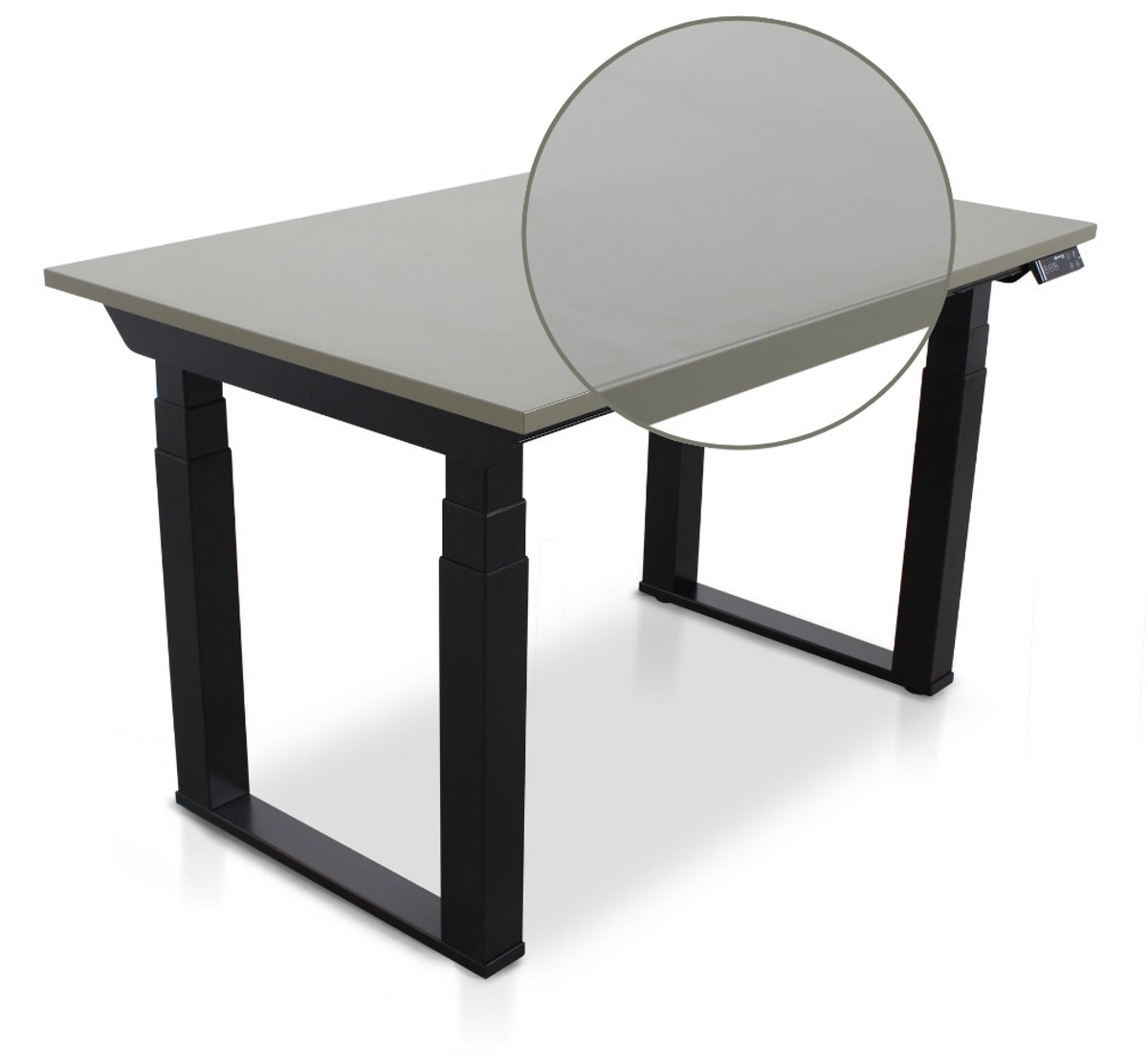 Lineaflex MRC SOLID Zit-Sta Bureau – Elektrisch Verstelbaar – 120x80 cm – Blad Forest Green – Zwart Frame – ARBO Norm NEN-EN 527 – Met memorybediening – 200 KG Draagvermogen – 130 cm Hoog