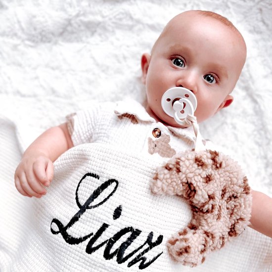 Louka Speendoekje maan panter - bruin - teddy stof - speenknuffel - excl. speen — afbeelding 2