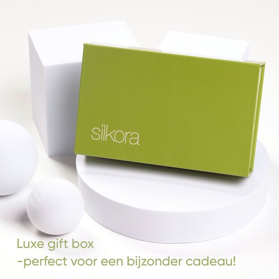 Silkora Premium Silk Pillowcase 22 Momme 100% Moerbei Zijden Kussensloop Ultra Zacht Verborgen Ritssluiting 60x70 Cm Icy Blue 2735316659