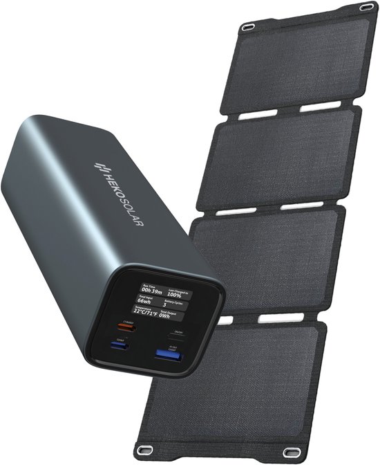 Afbeelding van Heko Solar Fuse 140 Powerbank 27000mAh Grijs Review - Uitgebreide Test