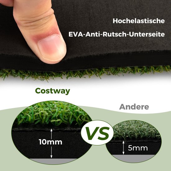 COSTWAY Golf Putting Mat 153 x 92 cm 21 mm dik - Afslagmat Golf EVA - Oefenmat Golf - Golf Accessoire van Costway — afbeelding 4