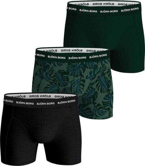 Bjorn Borg Cotton Stretch Boxer Trunks 3P Boxershorts - V&D