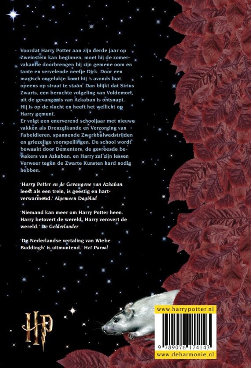 Harry Potter 3 - Harry Potter en de gevangene van Azkaban - back cover