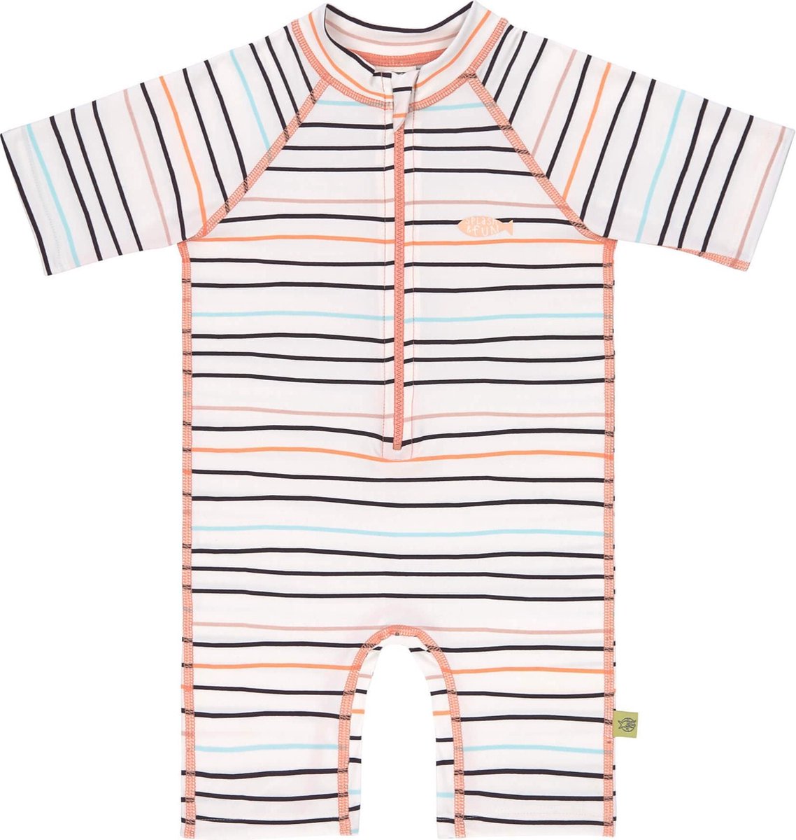 Lässig Splash & Fun korte mouw zon- en zwempak Little Sailor peach 24 mnd.