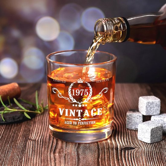 Oaksip The Original Verkoold Houten Bourbon Drinkglas | Ouderwets Glas | Geweldige Whiskygeschenken voor Mannen, Vader of Broer