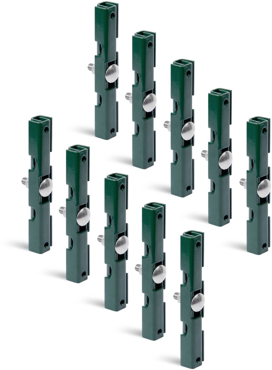 Alberts 10x matconnector voorgemonteerde schroef M8x30, antraciet, thermisch verzinkt of groen
