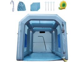 Spuitcabine Lutea - Opblaasbaar incl. lucht filtersysteem - Verfspuit tent - 580x230cm - Airbrush - Spray booth - Opvouwbaar