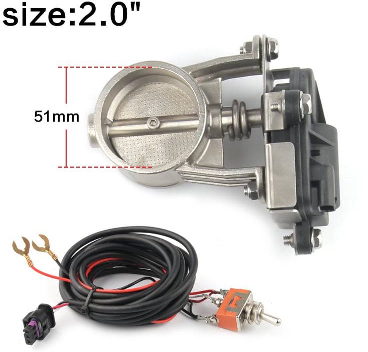 Exhaust Valve Actuator Motor for 2/2.25/2.5/2.75/3 Electric Exhaust Shut-Off Valve Epman Brand Only Replace EPCGQ71 Motorcycle Replacement Parts