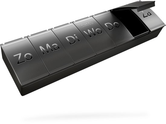 Pilulier GEASY 7 jours - Pilulier - Pilulier gravé en néerlandais - Pilulier 7 jours - Boîtes à pilules ...