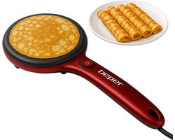 Beper BT.710Y - Elektrische Pannenkoekenpan - Beslagkom Inbegrepen - Elektrische Pannenkoekenpan - Beslagkom - Pannenkoeken Maker - Ontbijt Apparaat - 800 W