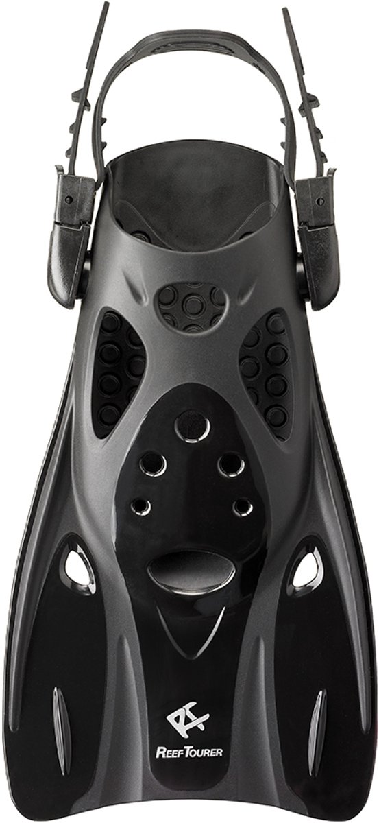 ReefTourer Zwemvliezen – Premium snorkelvinnen voor volwassenen, ideaal voor snorkelen en zwemmen – RF0106-BK-M Zwart / Maat M (35-42) / (22–26 cm)