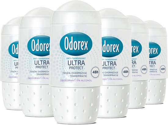 Odorex Ultra Protect Anti-Transpirant Deodorant Roller - 6x 50ml - Voordeelverpakking
