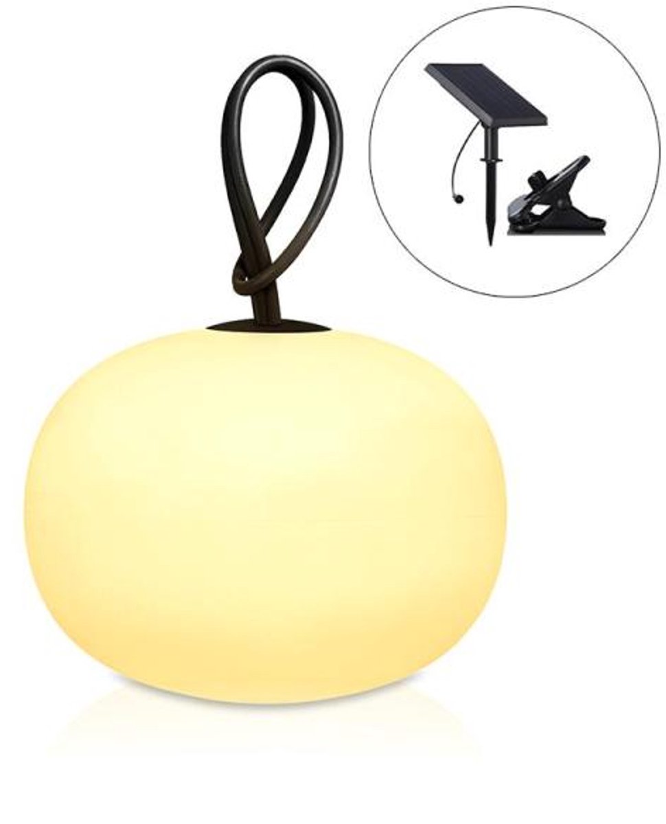 Hanglamp - oplaadbare bol met zonnepaneel - 1 stuk - IP54 2500K verlichting
