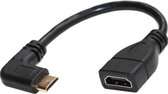Mini HDMI - HDMI adapter - 90° haaks naar rechts - versie 1.4 (4K 30Hz) - 0,15 meter