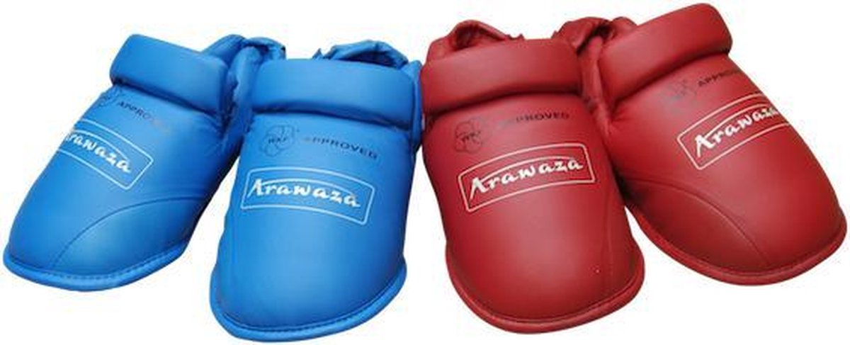 Voetbeschermers voor karate Arawaza | WKF | blauw & rood - Product Kleur: Blauw / Product Maat: S