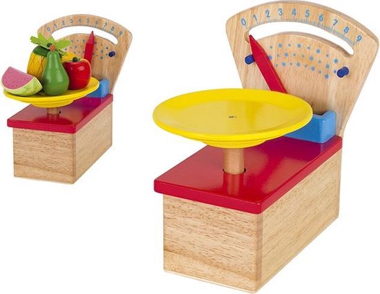 Foto: Weegschaal 12 6x15 2x17 2cm hout 3 