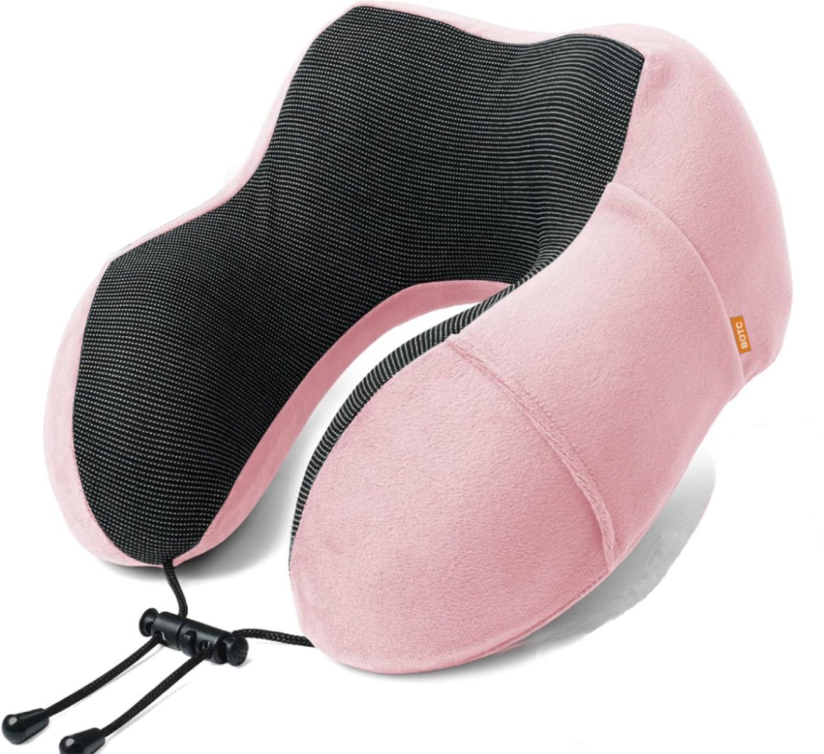 Bol.com BOTC Nekkussen - Travel Pillow - Memoryfoam - Reiskussen voor Vliegtuig en Auto - Roze aanbieding