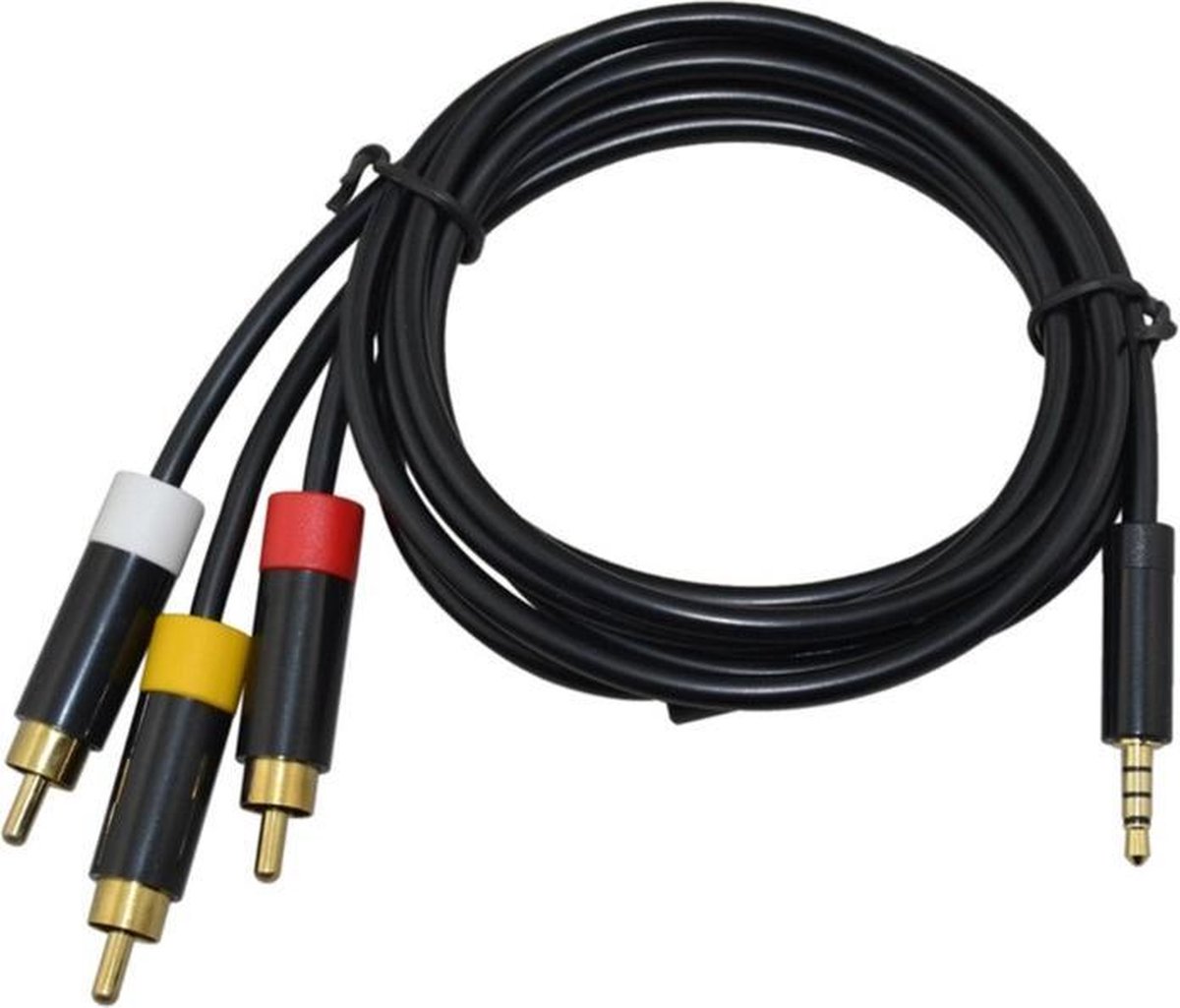 3,5mm Jack 4-polig - Composiet audio video kabel - versie links/rechts/massa/video (TRRS) - 1,4 meter - Universal