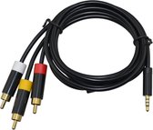 3,5mm Jack 4-polig - Composiet audio video kabel - versie links/rechts/massa/video (TRRS) - 1,4 meter