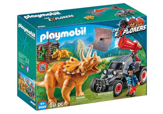 PLAYMOBIL Dinos Offroad buggy met dinovangnet - 9434