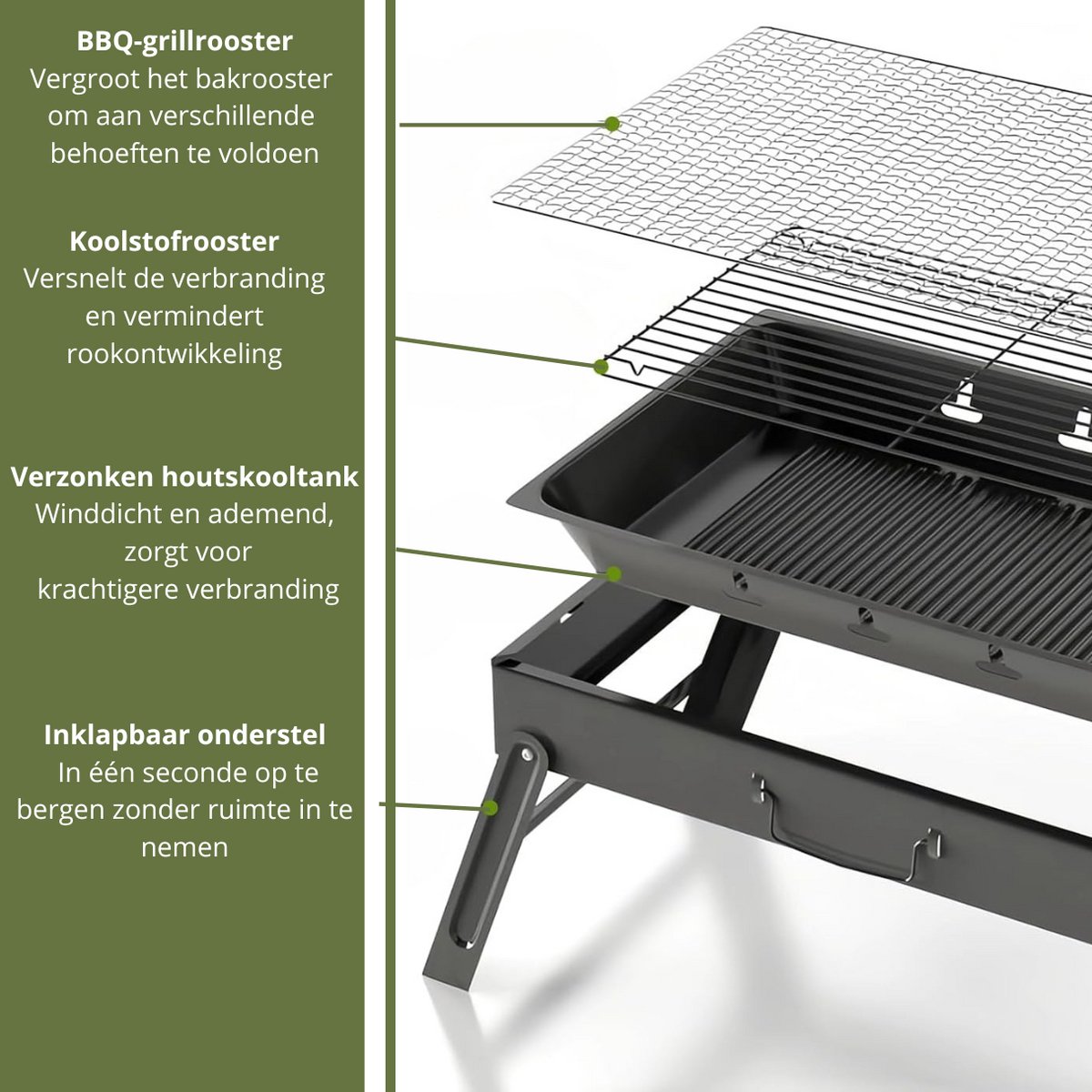 Twenty4seven Tafel BBQ Grill Houtskool thumbnail 6