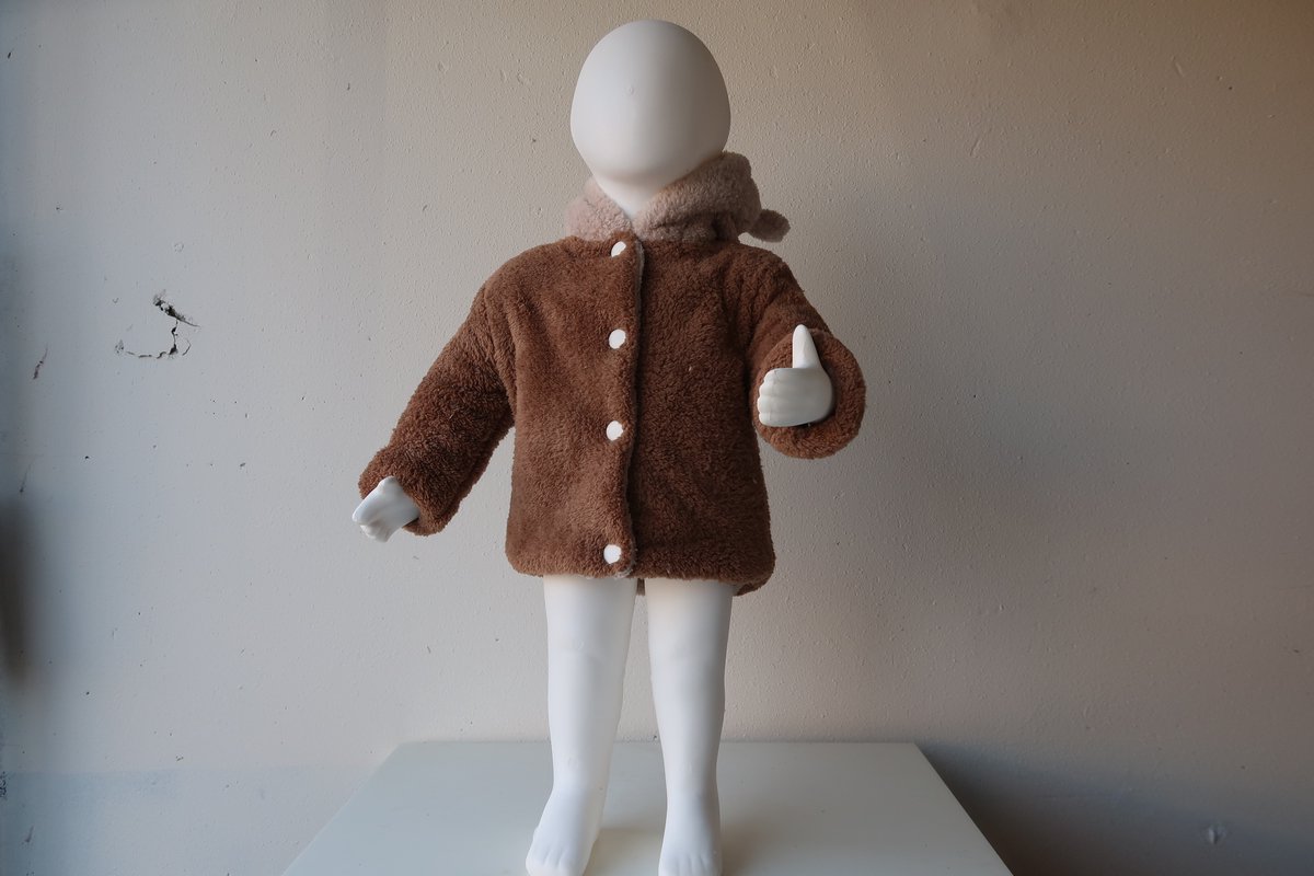 Teddy Jas Baby Beige – Warme Teddy Coat Kinderjas – Unisex Baby Jasje – Maat 3 Jaar