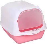 Bol.com Kattenbak - Roze-Wit design met filter & klapdeurtje' – " Een stijlvolle en functionele kattenbak die frisheid en comfor... aanbieding