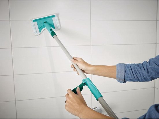 Leifheit Flexi Pad Click System Balai pour salle de bains et carrelage - Poignée télescopique