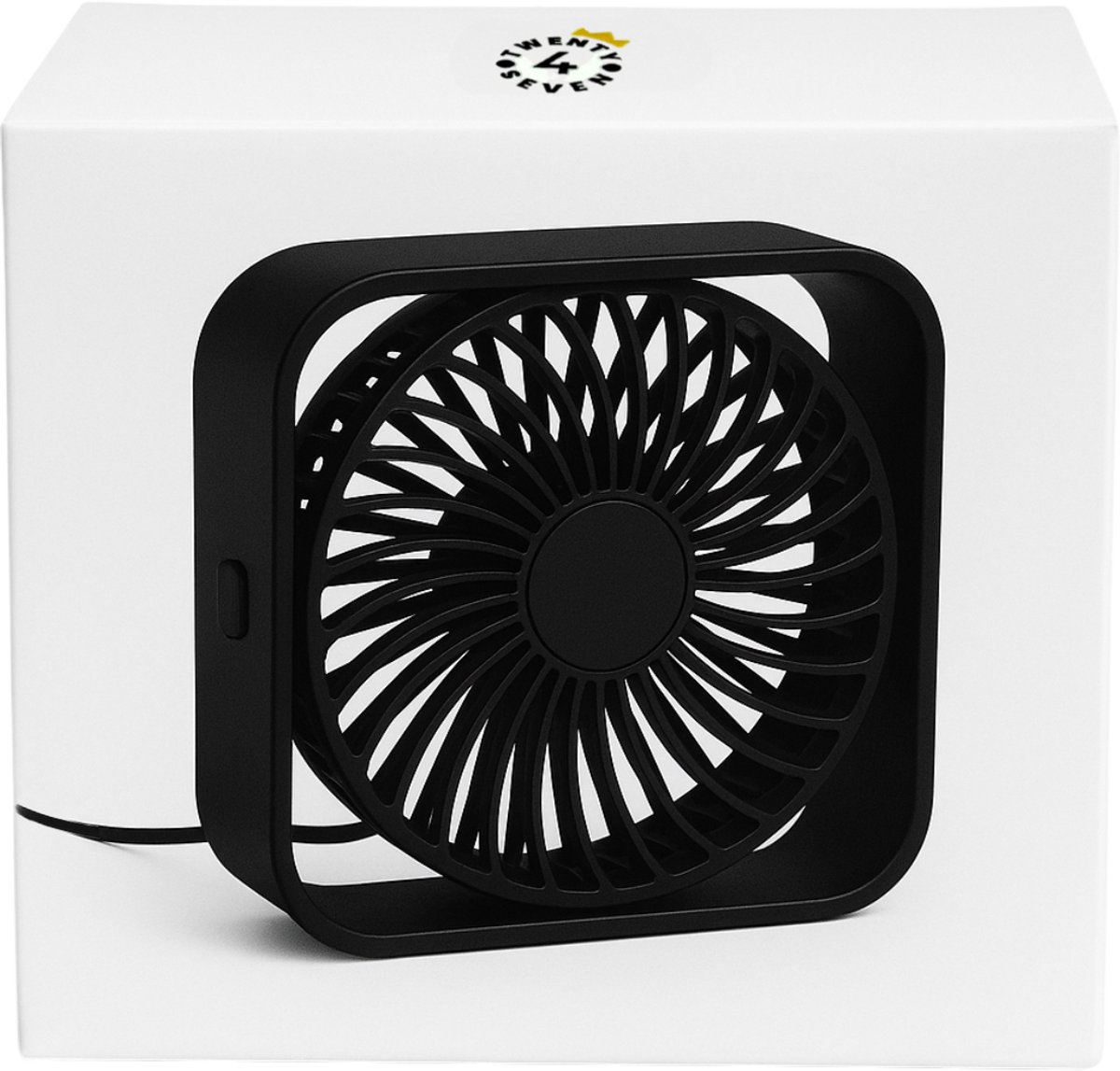 Twenty4seven® Mini Tafelventilator - Ventilator Oplaadbaar - Handventilator Zwart - Vloerventilator met 3 Standen — afbeelding 4
