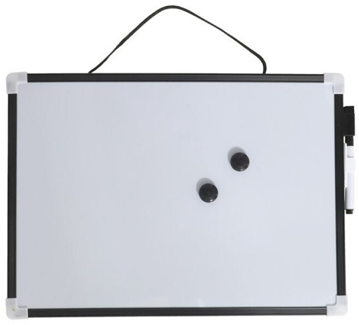 Gerimport Whiteboard/memobord magnetisch - 2x - mini - 23 x 18 cm - met marker en magneten thumbnail 3