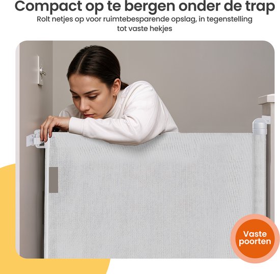 NIEUW} Twinky Oprolbaar Traphekje - Wit - Uitschuifbaar en Veilig