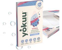 YOKUU Probiotische Wasstrips - 64 Wasbeurten - Parfum Vrij - Reis Wasmiddel - Ultra Geconcentreerd en Voorgedoseerd - Ecologisch Wasproduct