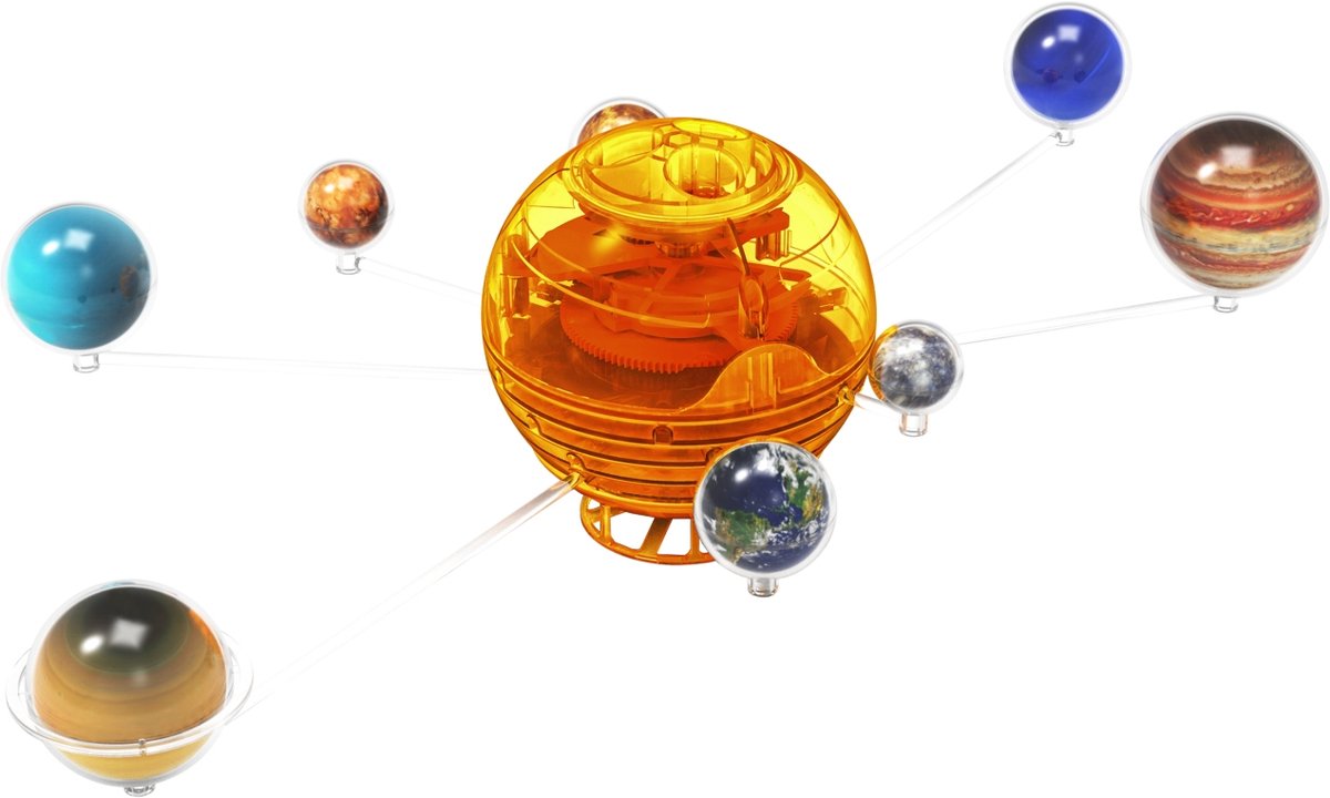 KOSMOS Orbiting Solar System - Bouw Je Eigen Zonnestelsel - Mechanisch Model met Opwindmotor - Geen Batterijen Nodig - 35 cm Diameter - STEM Experimenteerset - Vanaf 8 Jaar — afbeelding 7