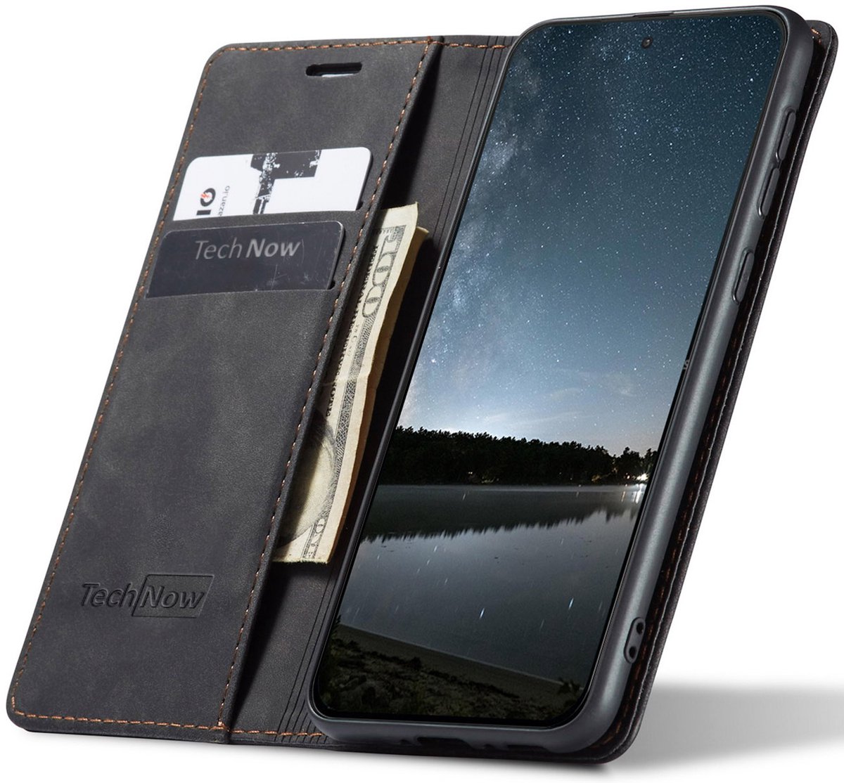 Hoesje geschikt voor OnePlus 13T / 13S / 13 Mini - Book Case Leer Slimline Zwart