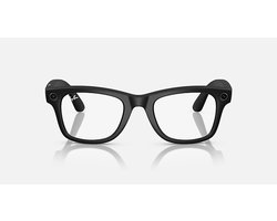 Ray-Ban: Meta Wayfarer - Large Glasses - Clear to G15 Green Transitions - Matte Black