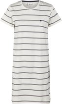 By Louise Dames Nachthemd Korte Mouw Off-White Gestreept - Maat L