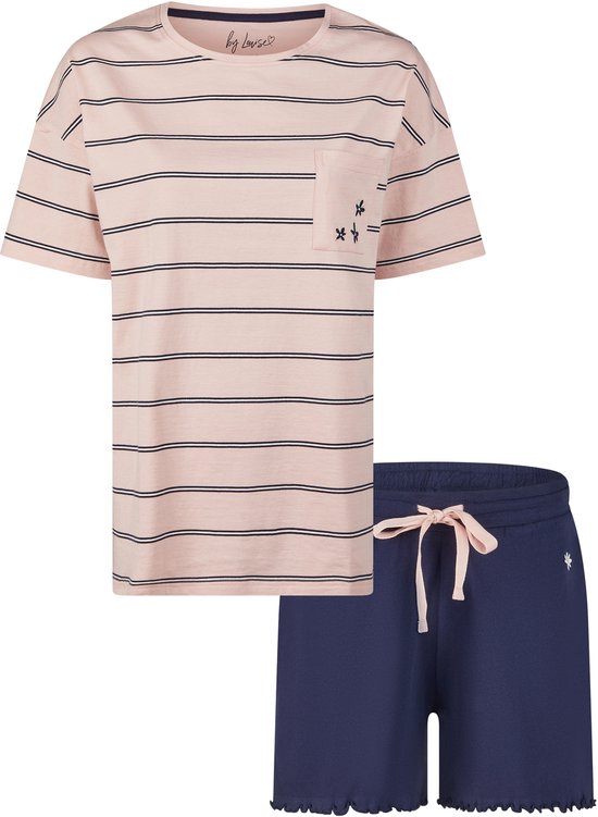 By Louise Dames Korte Pyjama Set Shortama Roze - Maat M