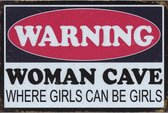 Wand Bord - Warning Woman Cave