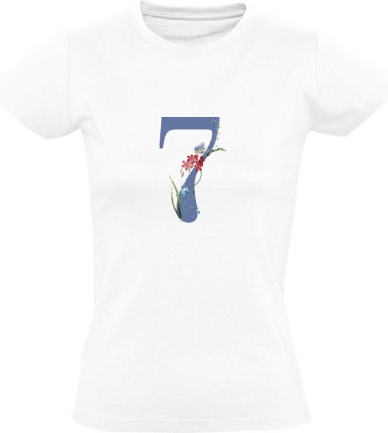 T-shirt femme numéro 7 avec roses - fleurs - fleuriste