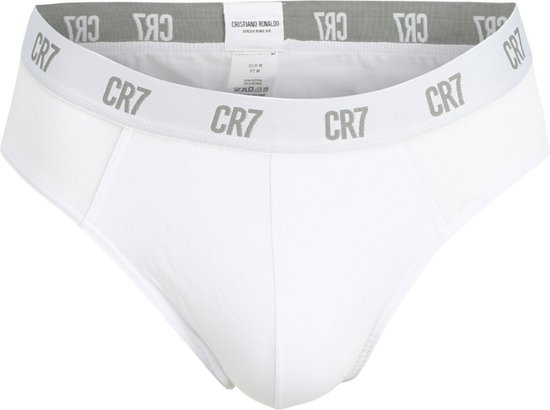 Cristiano Ronaldo 7 Slip Cotton Stretch Lot de 3 Main Basic Homme White - Taille XXL