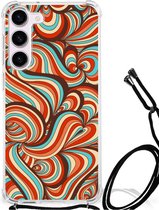Telefoonhoesje Geschikt voor Samsung Galaxy S23 TPU Case anti-shock met transparante rand Retro