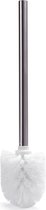 MSV WC/Toiletborstel los model - witte kunststof borstel - RVS steel - D8 x 32 cm